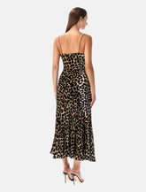 Balmain leopard-print velvet midi dress with thin straps - | Spazio Pritelli