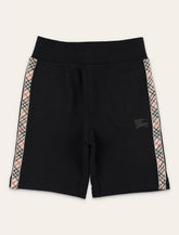 Burberry cotton shorts with Check trims for kids - | Spazio Pritelli