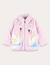 Stella McCartney Kids Swan faux fur jacket - | Spazio Pritelli