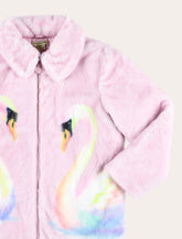 Stella McCartney Kids Swan faux fur jacket - | Spazio Pritelli