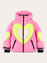 Stella McCartney Kids hearts pink ski jacket -  | Spazio Pritelli