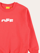 Off-White Kids logo red crewneck sweatshirt - | Spazio Pritelli