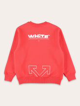 Off-White Kids logo red crewneck sweatshirt - | Spazio Pritelli