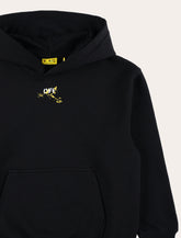 Off-White Kids Black Logo Hoodie - | Spazio Pritelli