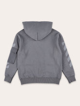 Off-White Kids grey zip hoodie with pockets - | Spazio Pritelli