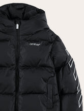 Off-White Kids Black Bookish Down Jacket - | Spazio Pritelli