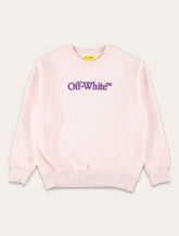 Off-White Kids logo pink crewneck sweatshirt - | Spazio Pritelli