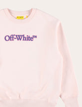 Off-White Kids logo pink crewneck sweatshirt - | Spazio Pritelli