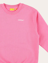 Off-White Kids arrow logo pink crewneck sweatshirt - | Spazio Pritelli