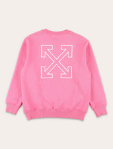 Off-White Kids arrow logo pink crewneck sweatshirt - | Spazio Pritelli