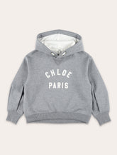 Chloé kids brushed fleece logo hoodie - | Spazio Pritelli