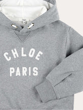 Chloé kids brushed fleece logo hoodie - | Spazio Pritelli