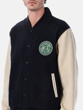 HUF Global Transit black wool varsity jacket - | Spazio Pritelli