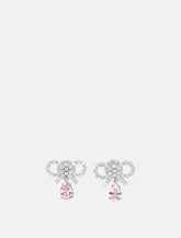 Micro Bow Droplet Earrings in pink - | Spazio Pritelli