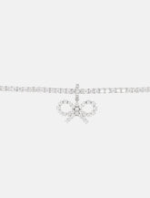 Crystal Bow Tennis Necklace - | Spazio Pritelli