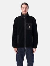 Moncler teddy zip-up sweatshirt with nylon pocket - | Spazio Pritelli