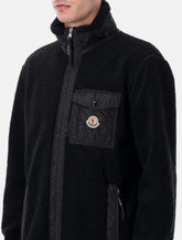Moncler teddy zip-up sweatshirt with nylon pocket - | Spazio Pritelli