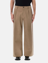 Our Legacy Bridge chino wide leg cotton trousers - | Spazio Pritelli