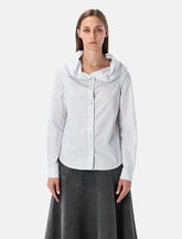 Our Legacy Kaonashi striped poplin shirt with collapsed collar - | Spazio Pritelli