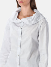 Our Legacy Kaonashi striped poplin shirt with collapsed collar - | Spazio Pritelli