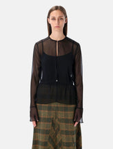 Our Legacy black sheer crinkle waist blouse - | Spazio Pritelli