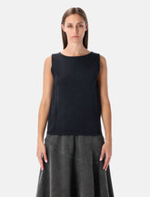 Our Legacy black lounge jersey top with laser-cut back - | Spazio Pritelli