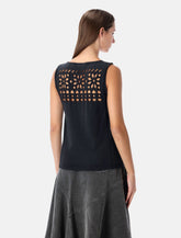 Our Legacy black lounge jersey top with laser-cut back - | Spazio Pritelli
