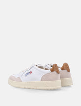 Autry Medalist Low Sneakers in White and Brown Sugar - | Spazio Pritelli