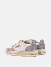 Autry Medalist Low Super Vintage Woman's Sneakers in White and Rose - | Spazio Pritelli