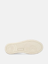 Autry Medalist Low Super Vintage Woman's Sneakers in White, Old Silver, and Platinum - | Spazio Pritelli