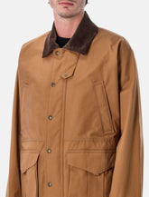 Junya Watanabe Work Jacket with Corduroy Collar and Check Panel - | Spazio Pritelli