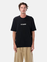 T-Shirt Comme des Garçons Homme in Cotone a Maniche Corte con Logo - | Spazio Pritelli