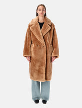 Stand Studio Biba long faux fur camel coat - | Spazio Pritelli