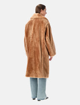Stand Studio Biba long faux fur camel coat - | Spazio Pritelli