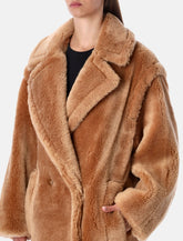 Stand Studio Biba long faux fur camel coat - | Spazio Pritelli