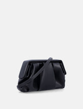 Themoirè Afrodite black vegan leather clutch - | Spazio Pritelli