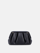 Themoirè Afrodite black vegan leather clutch - | Spazio Pritelli