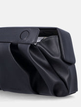 Themoirè Afrodite black vegan leather clutch - | Spazio Pritelli