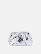 Themoirè Afrodite metallic silver clutch - | Spazio Pritelli