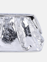 Themoirè Afrodite metallic silver clutch - | Spazio Pritelli