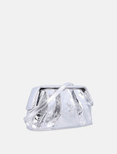 Themoirè Afrodite metallic silver clutch - | Spazio Pritelli