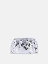 Themoirè Afrodite metallic silver clutch - | Spazio Pritelli
