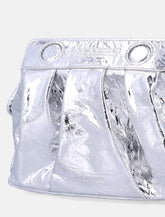 Themoirè Afrodite metallic silver clutch - | Spazio Pritelli