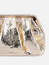 Themoirè Afrodite metallic gold clutch - | Spazio Pritelli