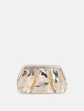 Themoirè Afrodite metallic gold clutch - | Spazio Pritelli
