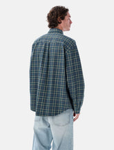 ERL green cotton check shirt - | Spazio Pritelli