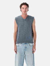 Gilet in maglia blu mélange di ERL - | Spazio Pritelli