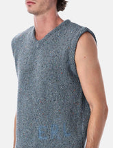 Gilet in maglia blu mélange di ERL - | Spazio Pritelli