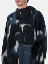 and Wander Mix Shaggy knit hoodie in wool-mohair blend - | Spazio Pritelli