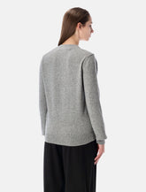 Comme des Garçons Play wool cardigan with crystal heart - | Spazio Pritelli